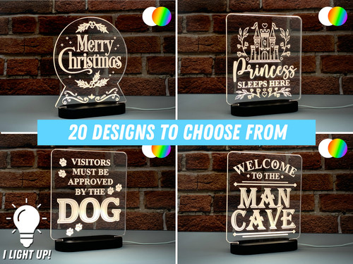 Led acrylic sign - led, multi-colour