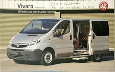 Vauxhall Vivaro Wheelchair Accessible Vehicle Brochure 2008