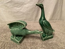 Vintage Pair of Ceramic Green