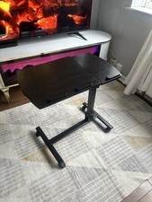 Mobile Laptop Table Adjustable Height Notebook Desk Over Bed Sofa Tray Stand UK