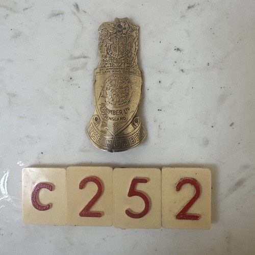 Brass humber head tube - tube, badge