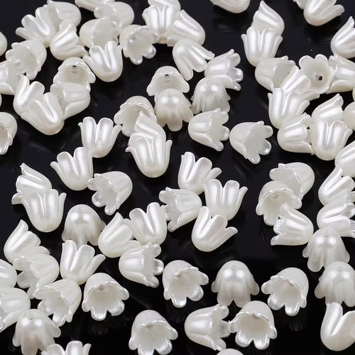 100pcs ivory acrylic beads - 100pcs,
