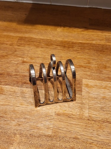 Vintage silver plated toast - plated,