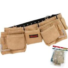 Neilsen Leather Double Tool Nail Screw Pouch Belt Hammer Loop 12 Pocket 