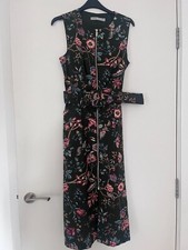 BRAND NEW Womens Stunning Oasis Floral Midi Belted Dress Excellent Condition