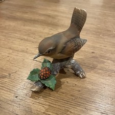 Hand Painted Collectable Bird Ornament Sparrow Porcelain Figurine