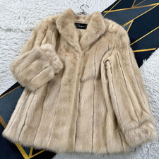 Pastel Mink Fur Coat Genuine