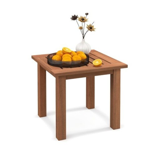 Costway patio hardwood side - costway,