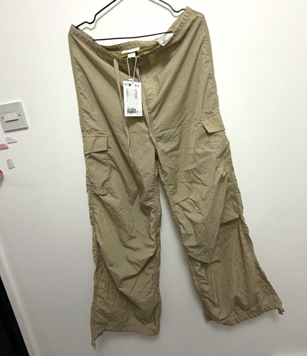Monki beige cargo trousers - beige,