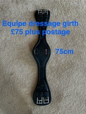 Equipe Dressage Girth 75 Cm Black Leather Horse Riding