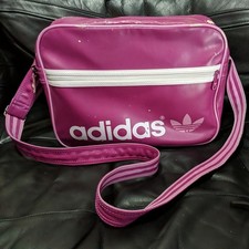Adidas Originals Pink Messenger Flight Laptop Zip Bag Retro Cross body shoulder 