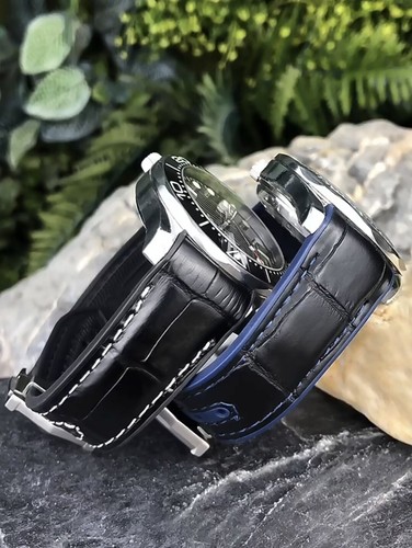 Leather strap for - strap, omega