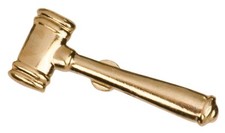 Gold Finish Metal Gavel Debate