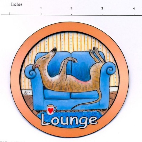 Greyhound dog lying sofa - dog,