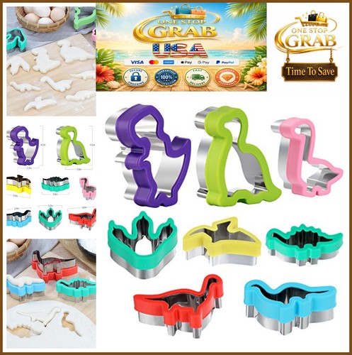 Dinosaur cookie cutters - cutters, 8