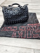 Black Miss Sixty studded leather handbag. Used, Good Quality And Condition.