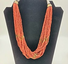 Vintage Coral Toned Beaded