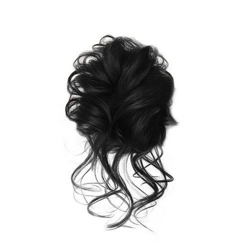 Curly messy bun - curly,
