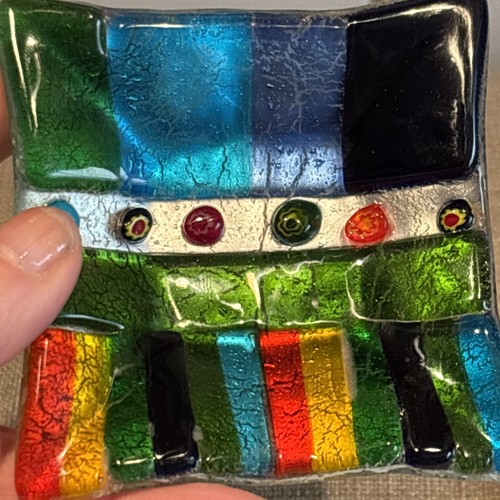 Decorative art glass trinket - art,