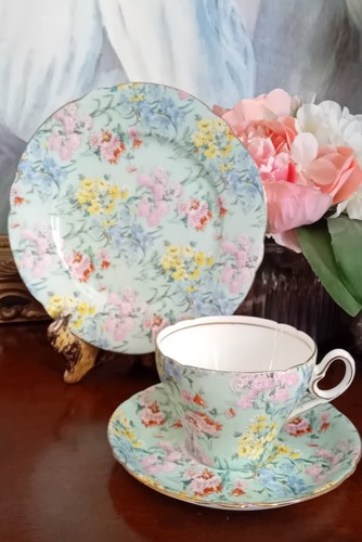 Vintage shelley floral - floral, trio