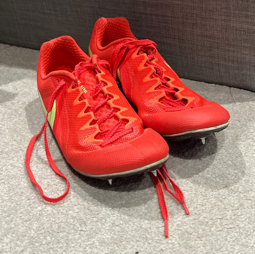 Nike red track spikes shoes - track,