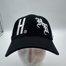 Hoodrich Hat Cap Strap Back Mens Black Embroidered Streetwear Hip Hop Y2K Norm