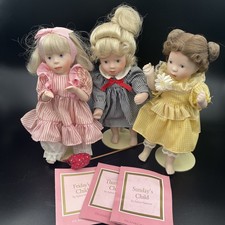 3 Franklin Mint Dolls Days of
