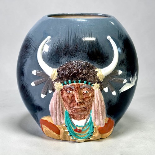 Vtg 1980s ceramic native - vtg,