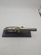Vintage Brass Pistol Table Lighter 1941 German WWII Ghost Division Officer Gift