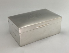 Antique Silver Military Queens Cigarette Box William Neale Birmingham 1952 ALZX