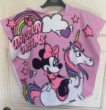 Disney Pink Minnie Mouse children's hooded towel excellent condition 