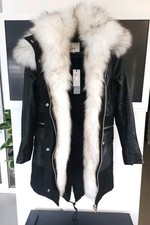 River Island Parka Coat Black