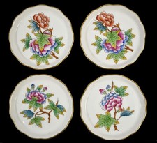 4x Herend Hungary Hand Painted