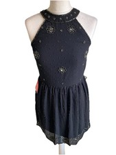 BNWT Frock & Frill  Dress - 8-10 Black Beaded Mini Boho/Festival/Christmas vibes