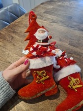 4 vintage flat back flocked 50