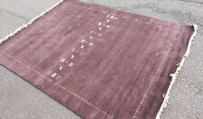 Handmade Gabbeh Rug 100% Woollen Brown 160 x 250 cm for Clearance (8a)