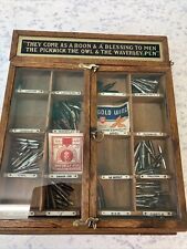 MACNIVEN & CAMERON, SHOP COUNTER Oak Display Case For Pen Nibs
