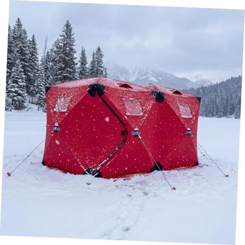 Red ice fishing tent - red,