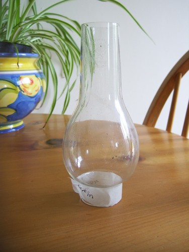Small clear glass oil lamp - small,