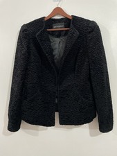 Artigiano Black Blazer Jacket Coat Uk 16 Excellent Condition