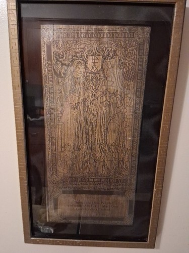 Religious brass rubbing of - brass,