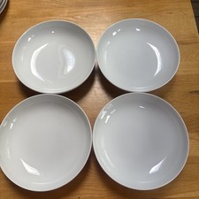Denby White Pasta Bowls Set of