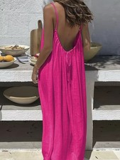 Women's Solid Color Backless