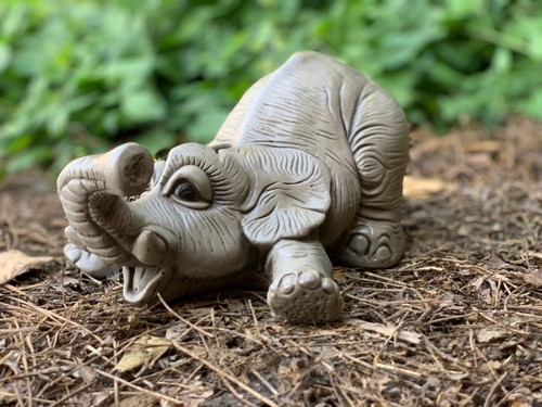 Concrete baby elephant
