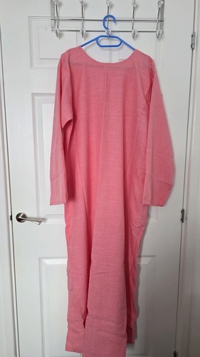 Pink linen abaya pocket - linen, abaya,