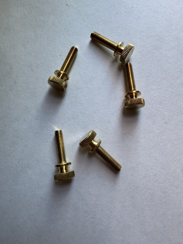 Brass knurled thumb screws - knurled,