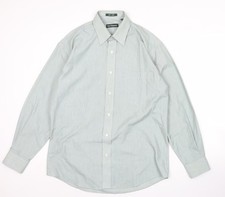 Van Heusen Men’s Green 15.5in Long Sleeve Button-Up Shirt