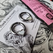 Silver Mother of Pearl Heart