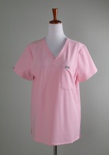 FIGS NEW Solid Pink V-Neck