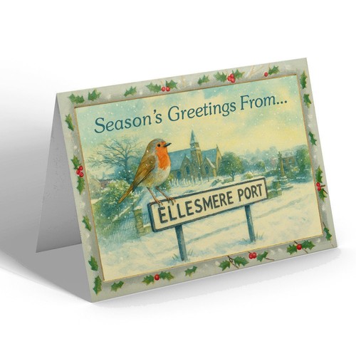 Xmas notelet ellesmere - -, port